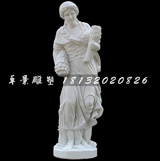 漢白玉人物雕塑，西方女人石雕