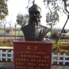 孔子銅雕像，校園名人銅雕