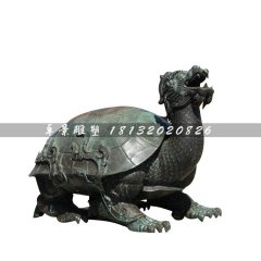 龍龜銅雕，廣場(chǎng)龍龜?shù)袼? width=