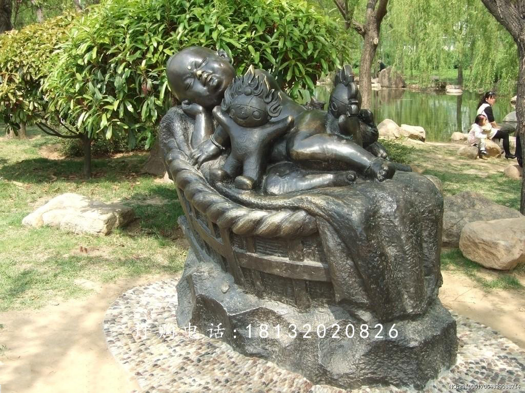 嬰兒睡覺銅雕，廣場(chǎng)人物銅雕