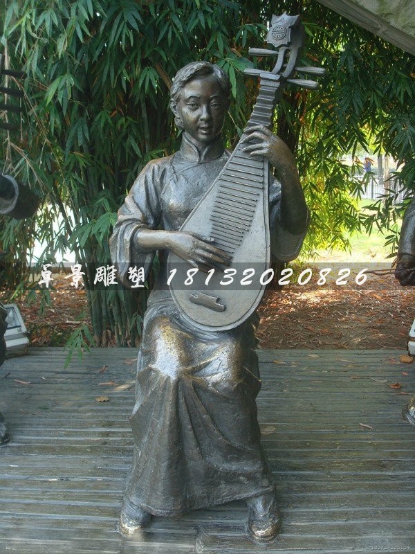 美女銅雕，公園人物銅雕