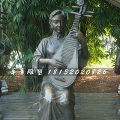 美女銅雕，公園人物銅雕