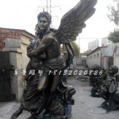 西方愛神雕塑，玻璃鋼仿銅人物雕塑