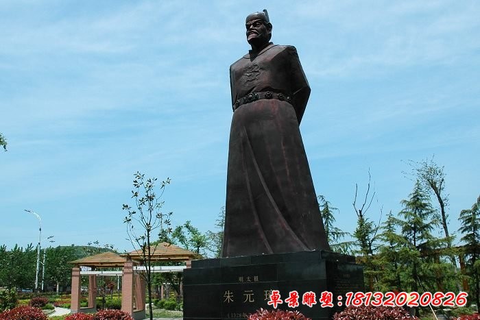 朱元璋銅雕，古代皇帝銅雕