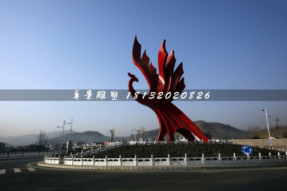 不銹鋼鳳凰雕塑，不銹鋼城市標(biāo)志雕塑