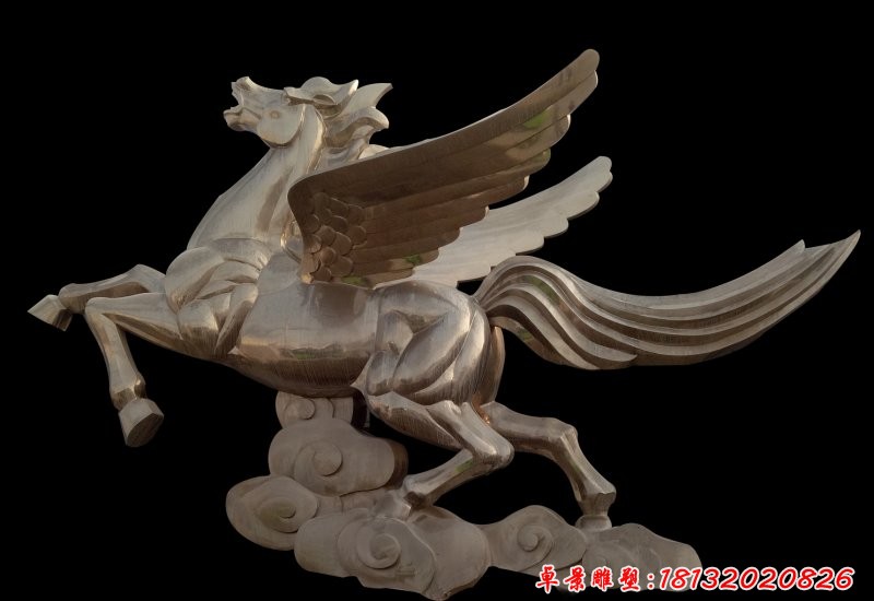 馬踏祥云雕塑，不銹鋼馬雕塑