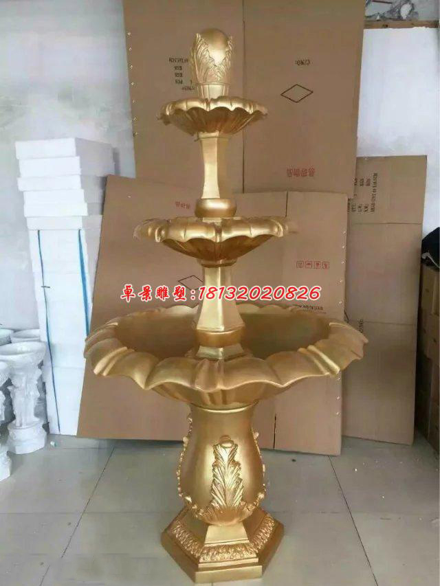 玻璃鋼噴泉雕塑，玻璃鋼噴水盆雕塑