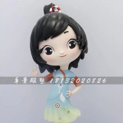 玻璃鋼美少女雕塑，玻璃鋼人物雕塑