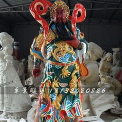 武財(cái)神雕塑，玻璃鋼關(guān)公雕塑