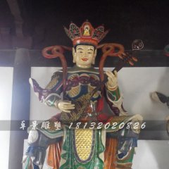 玻璃鋼四大金剛雕塑，彩繪神仙雕塑