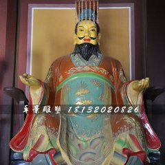 劉秀雕塑，玻璃鋼漢代皇帝雕塑