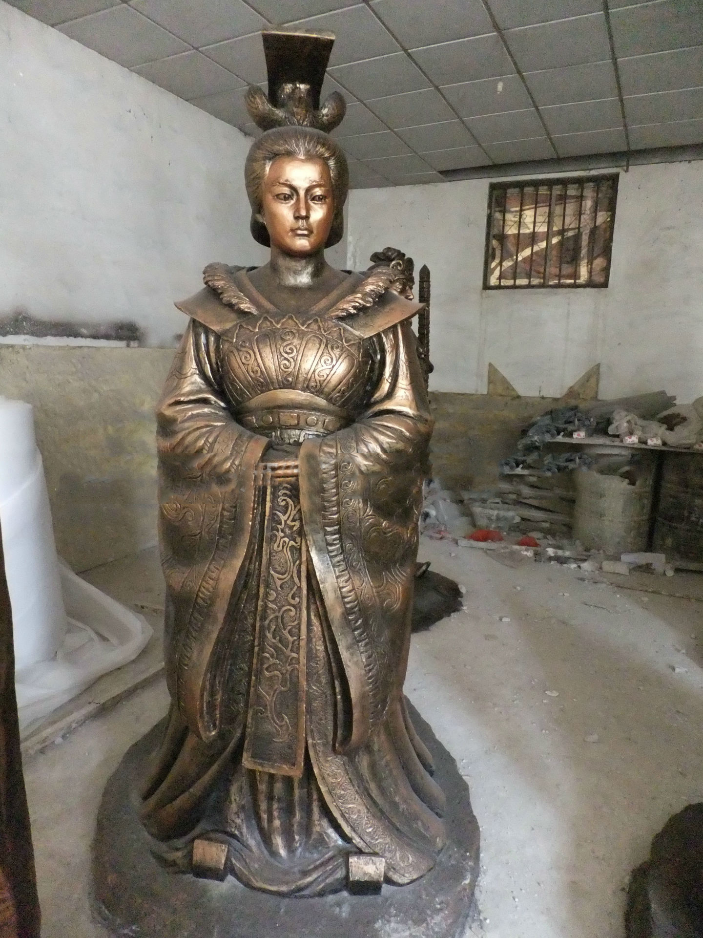 武則天雕塑，玻璃鋼古代人物雕塑