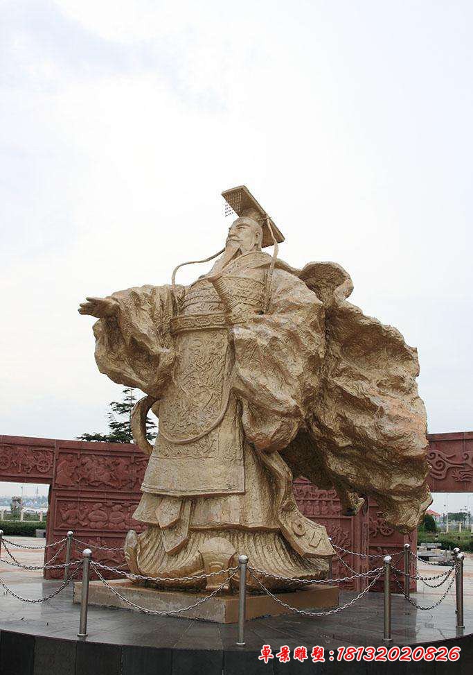 秦始皇銅雕，廣場古代皇帝銅雕