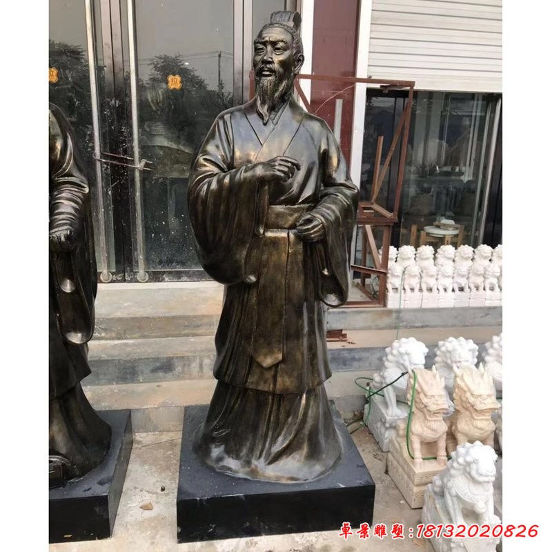 扁鵲人物雕塑，玻璃鋼仿銅人物雕塑