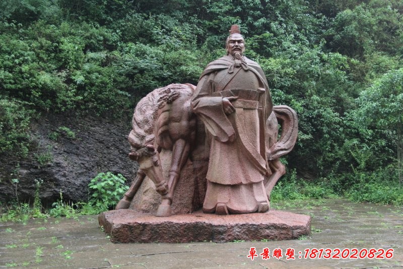曹操石雕，古代名人石雕