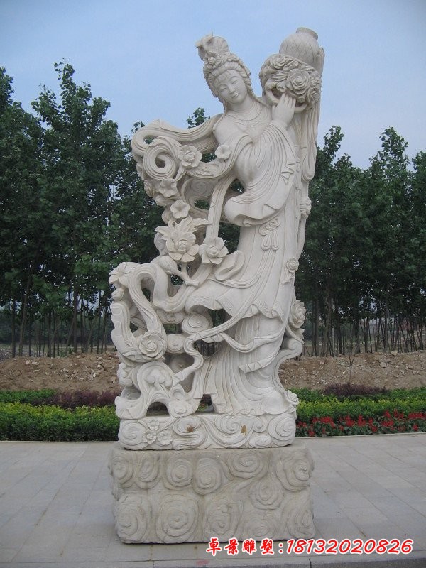 天女散花石雕，廣場(chǎng)景觀石雕