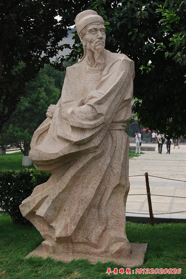 杜甫石雕，古代詩人石雕