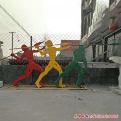 不銹鋼運動標(biāo)槍雕塑
