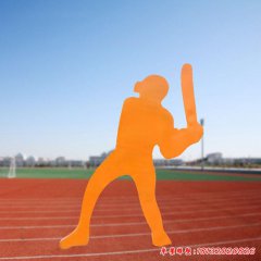 不銹鋼運(yùn)動(dòng)棒球人物雕塑