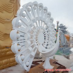 不銹鋼動(dòng)物廣場(chǎng)孔雀雕塑