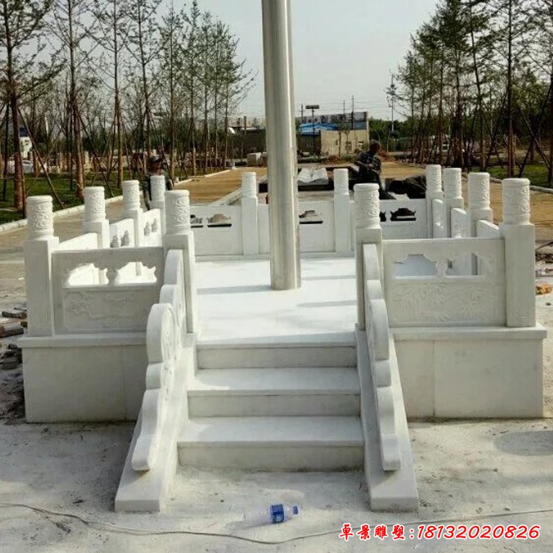 漢白玉升旗臺(tái)，石雕升旗臺(tái)