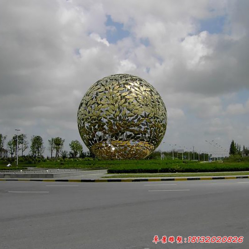 不銹鋼鏤空球，廣場(chǎng)景觀雕塑