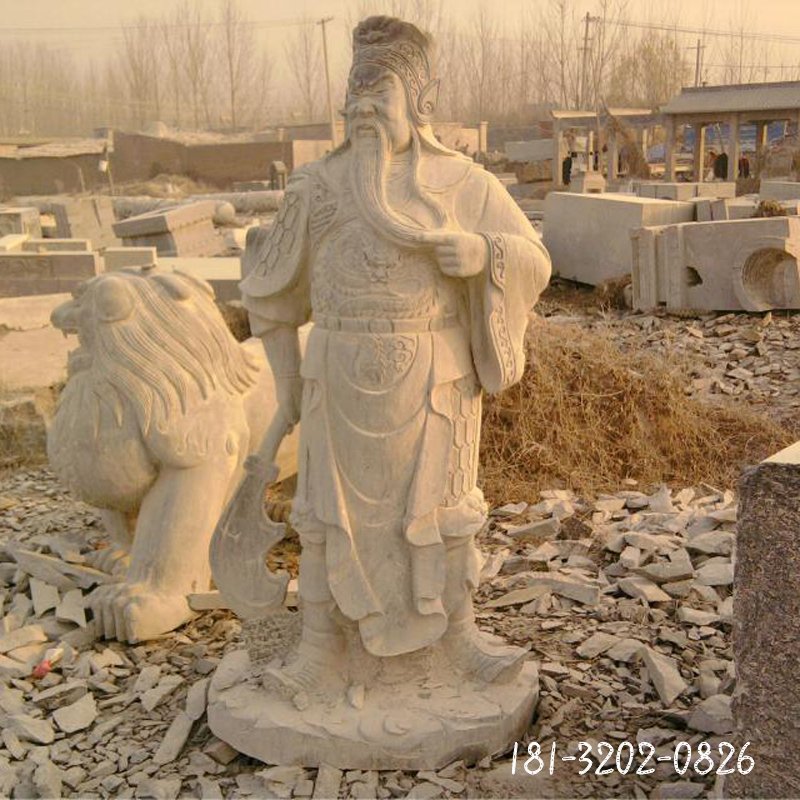 關(guān)公石雕，握刀關(guān)公石雕 (1)