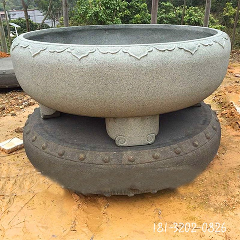 大理石圓形水缸 庭院魚(yú)缸石雕